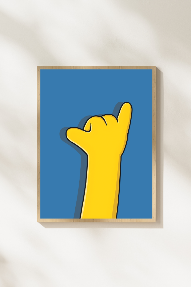 Homer Hand Signs – Printable Wall Art Set