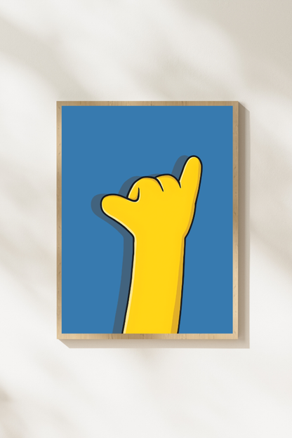 Homer Hand Signs – Printable Wall Art Set
